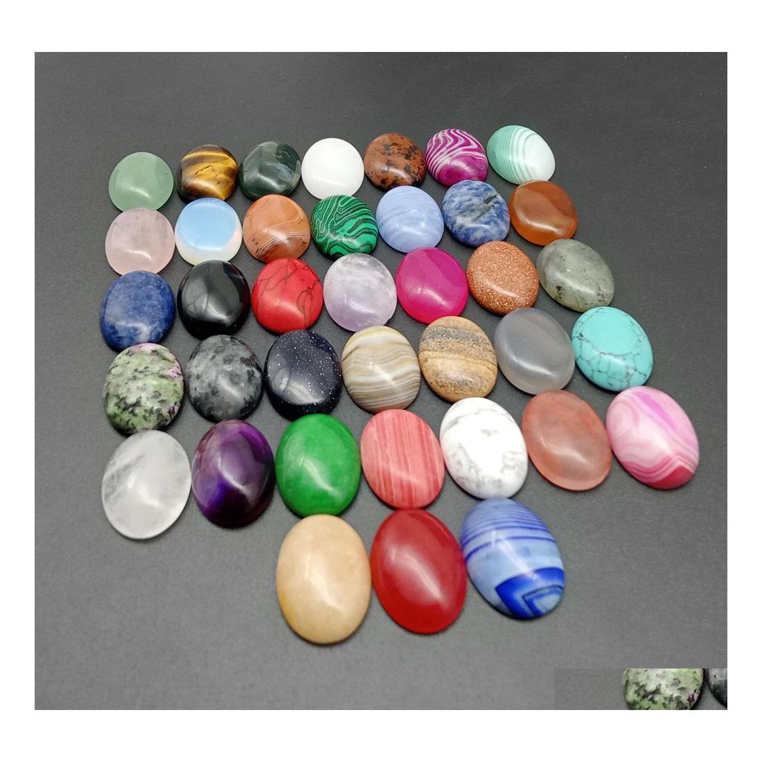 

Stone 25X18Mm Natural Crystal Oval Cabochon Loose Beads Opal Rose Quartz Turquoise Stones Face Reiki Healing Crysta Dhseller2010 Dro Dhw4F