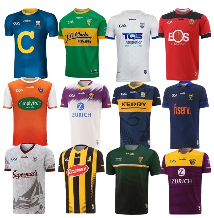 

2022 2023 Kilkenny Wexford Ireland GAA Jersey Offaly Tyrone Remastered Commemoration football shirt Tipperary 22 23 home away size S-5XL