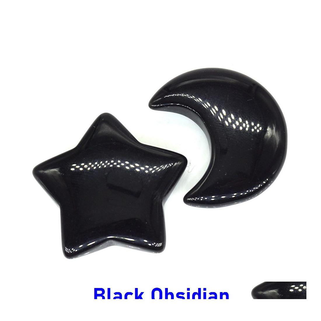 

Stone Moon Star Shaped Set Statues Black Onyx Mascot Meditation Healing Reiki Gemstone Gift Room Deco Yydhhome Drop Delivery Jewelry Dh1Tq