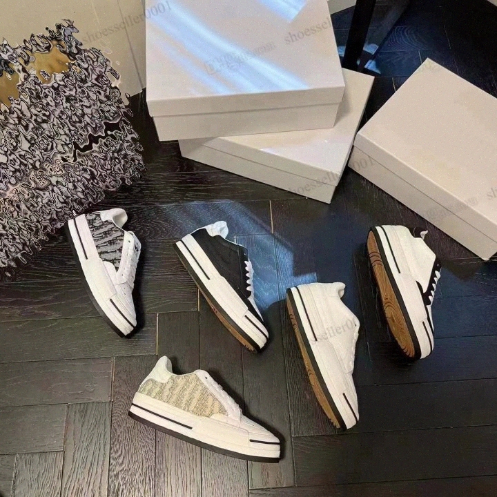 

2023 Desinger Mens Womens Brand Casual Shoes Designer Platform Leather Calfskin Embroidery Color matching Black White Sneakers Trainers Luxurys 35-45 w01z#
