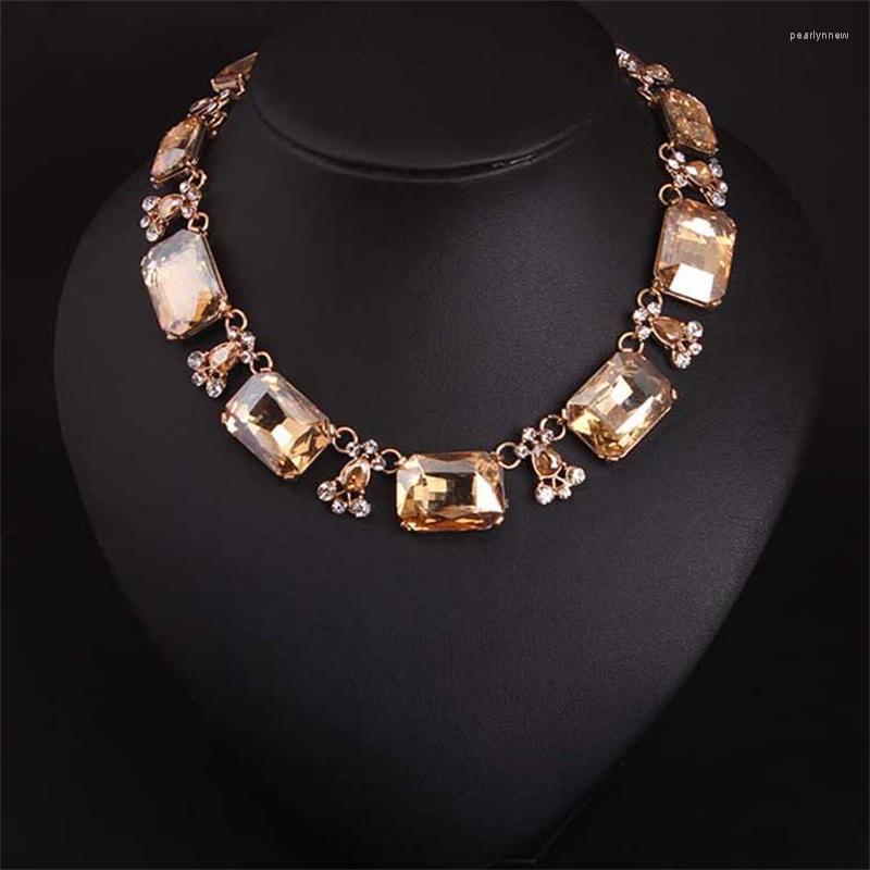 

Chains European And American Brands 5 Color Sparkling Crystal Gem Short Collarbone Necklace Women's Versatile Fashion Accessories