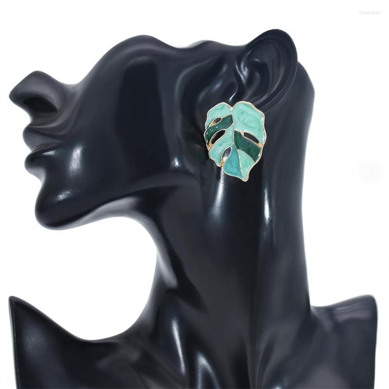 

Stud Earrings Fashion Leaf Pendant Personality Metal Drop Ladies Plant Party Jewelry Accessories Gifts