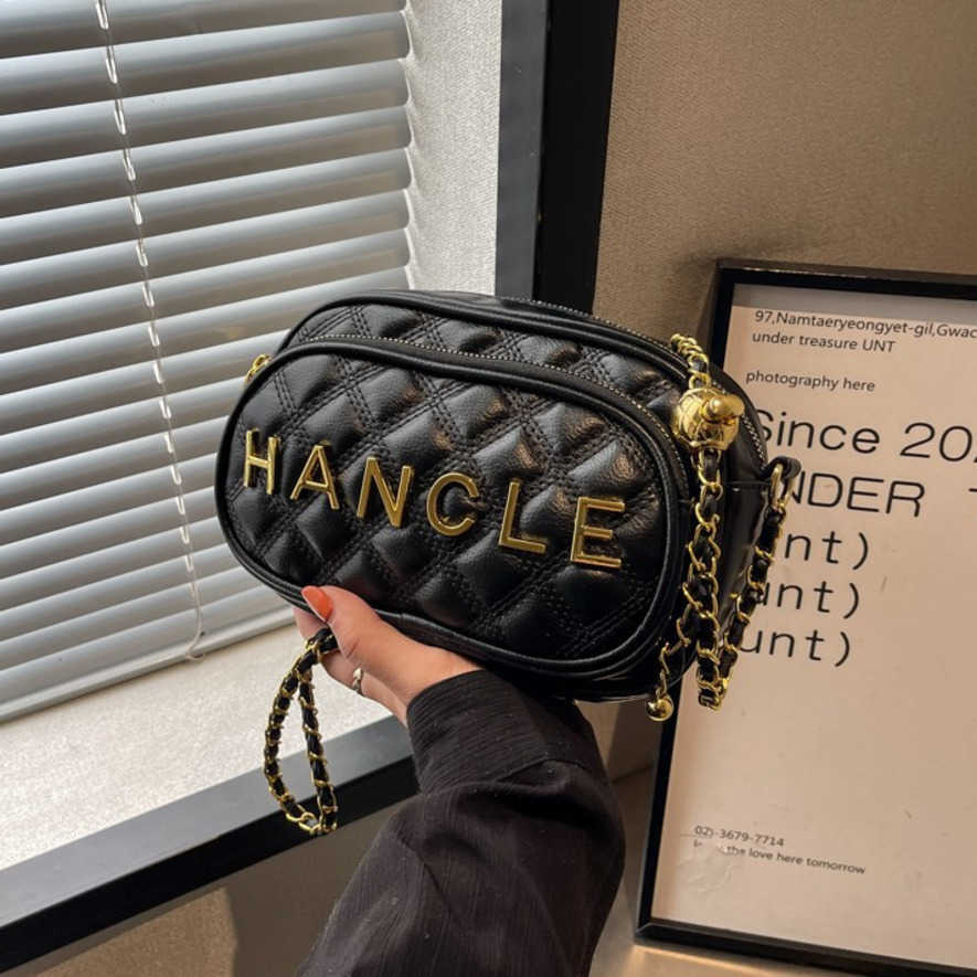 

Messenger Bags Clearance Light Luxury Style Women's 2023 New Texture Large Capacity Chain Soft Leather Small Square Crossbody Bag, Black15
