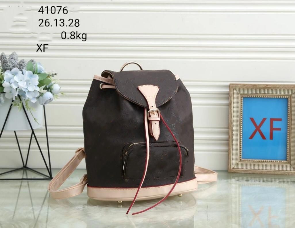 Mode Sac à dos baghoes1888 Fleurs marron Hommes Femmes Sacs à dos de voyage en plein air Sacs à main Bookbag Sacs à bandoulière Designer Totes Sa
