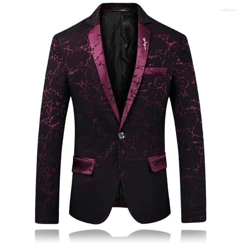 

Men's Suits VEW 2023 High Quality Spring Fashion Mens Blazer Commerce Casual Slim Fit Prom Dress Stage Wear Blazers Male Suit Jacket, Picture color 3