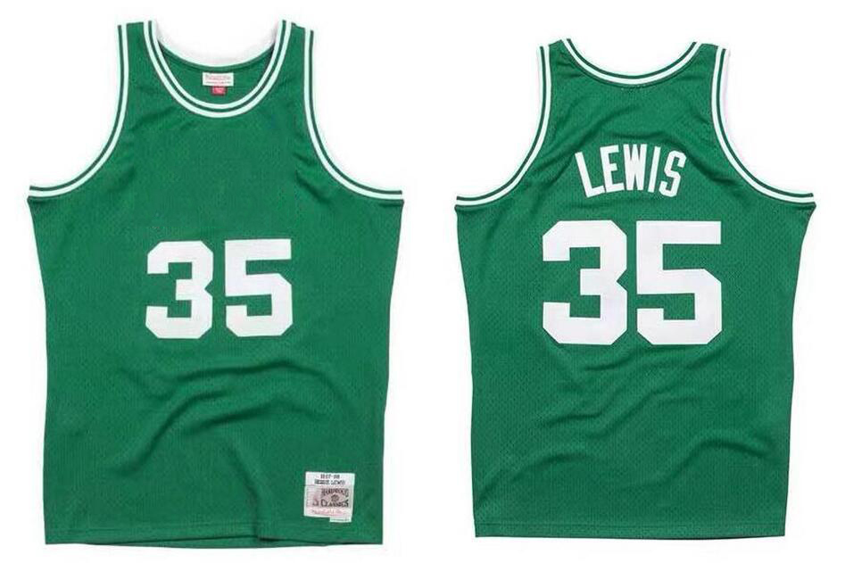 

Reggie Lewis Stitched basketball Jersey S-6XL Mitchell Ness jersey 1987-88 Mesh Hardwoods Classics retro jerseys Men women Youth green 34, Stithced jersey