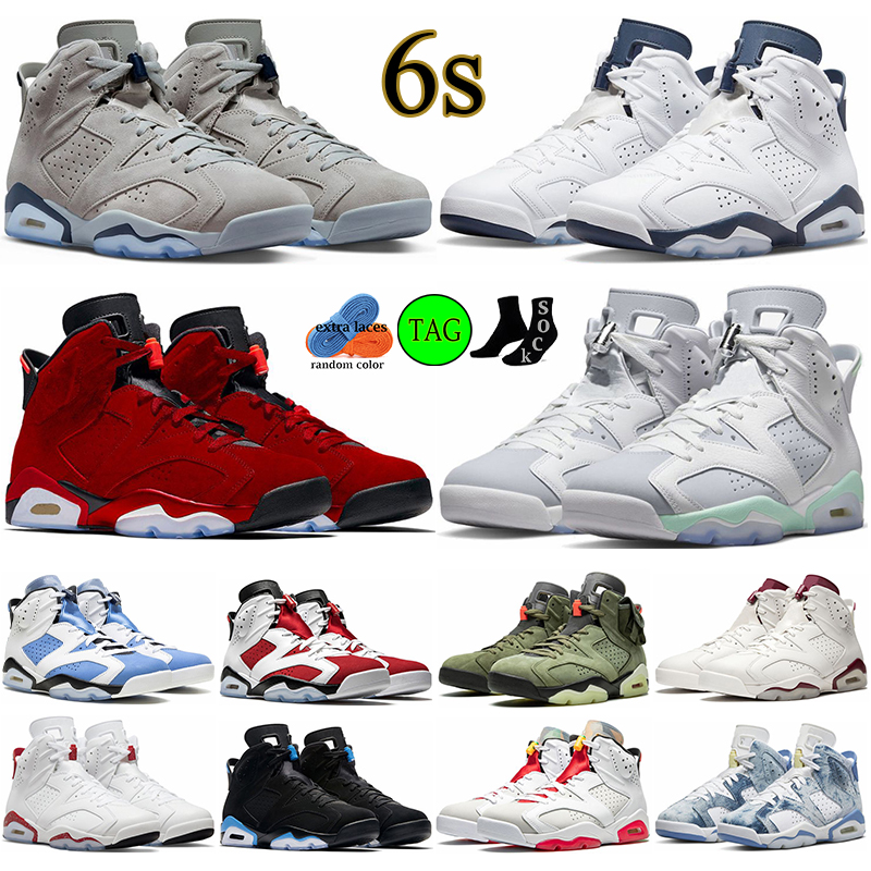 

Designer 6s Basketball Shoes For Men Women Jumpman 6 University Blue Mint Foam Midnight Navy Georgetown Wash Denim Toro Electric Green Mens Trainers Sports Sneakers, #1 40-47
