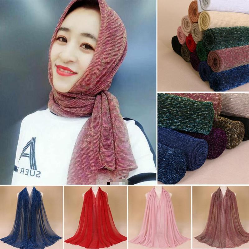 

Ethnic Clothing Fashion Muslim Women Long Scarf Hijab Shawl Wrap Headscarf Stole Scarves Islamic Turban Pashmina Wrinkle Cape Crinkle 200