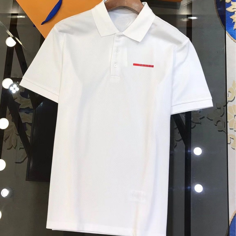 

Men Polo Shirt Designer Office Luxury Fashion Summer Business Clothing Short Sleeve Collar Details Casual Tee M-XXL, Black