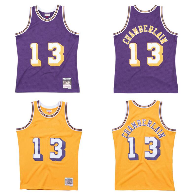 

Wilt Chamberlain Stitched basketball Jersey S-6XL Mitchell Ness jersey 1971-72 Mesh Hardwoods Classics retro jerseys Men Women Youth 13, Stitched jersey