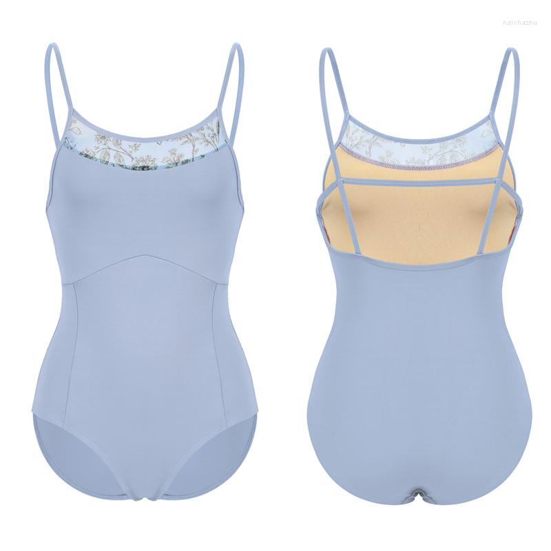

Stage Wear 2023 Sling Stitching Mesh Ballet Leotard Adult Dancing Practice Leotards For Girls Bodysuit Air Yoga Open Back CC2071T, White