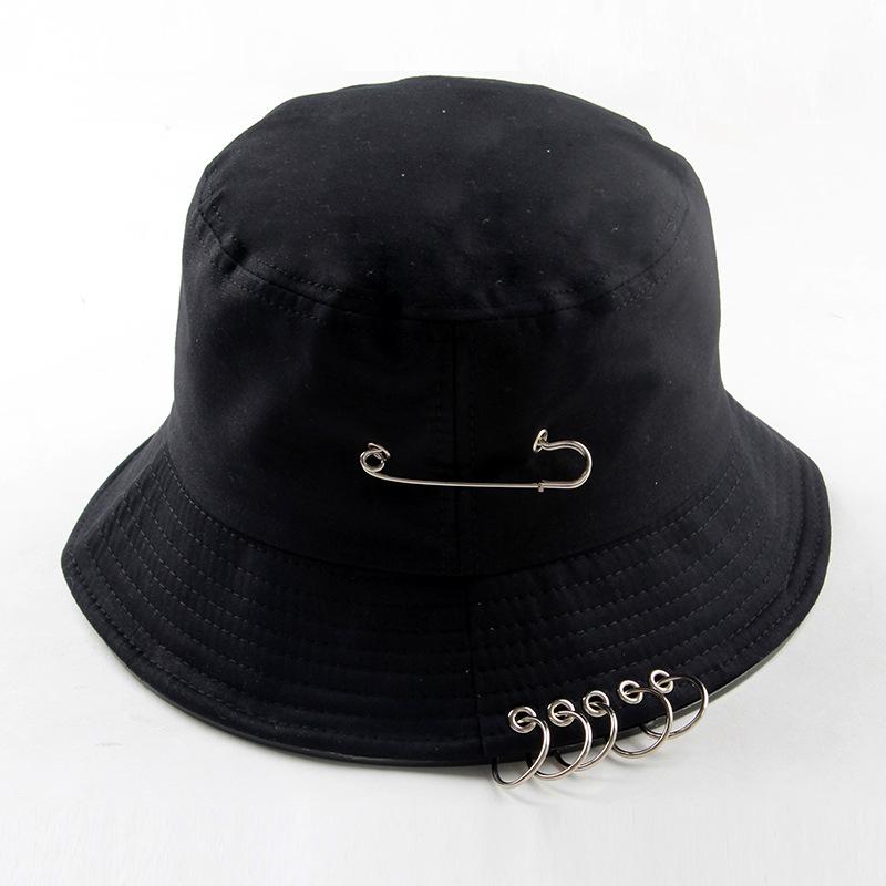 

Wide Brim Hats Folding Bucket Fishing Fisherman Outdoor Cap Cool Unisex Iron Ring Hat Summer Autumn Fashion Solid Color Sun, White