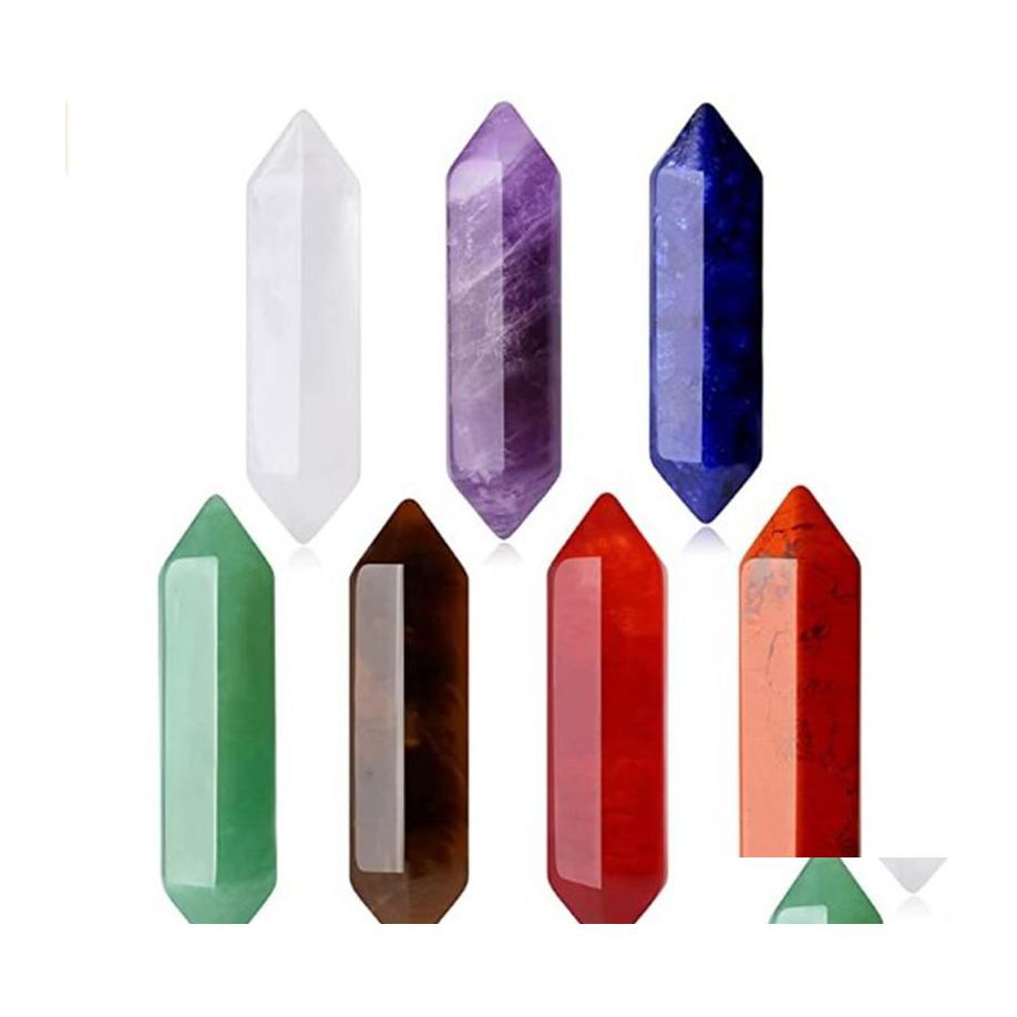 

Stone Fashion Chakra Natural Hexagon Prism Shape Aventurine Rose Quartz Charm For Jewelry Making Dhseller2010 Drop Delivery Dh2Xs