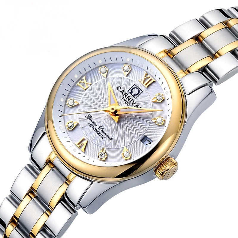 

Wrist watch Brand Luxury Women Mechanical Ladies Fashion Waterproof Sapphire Luminous Automatic Wristwatches 1986