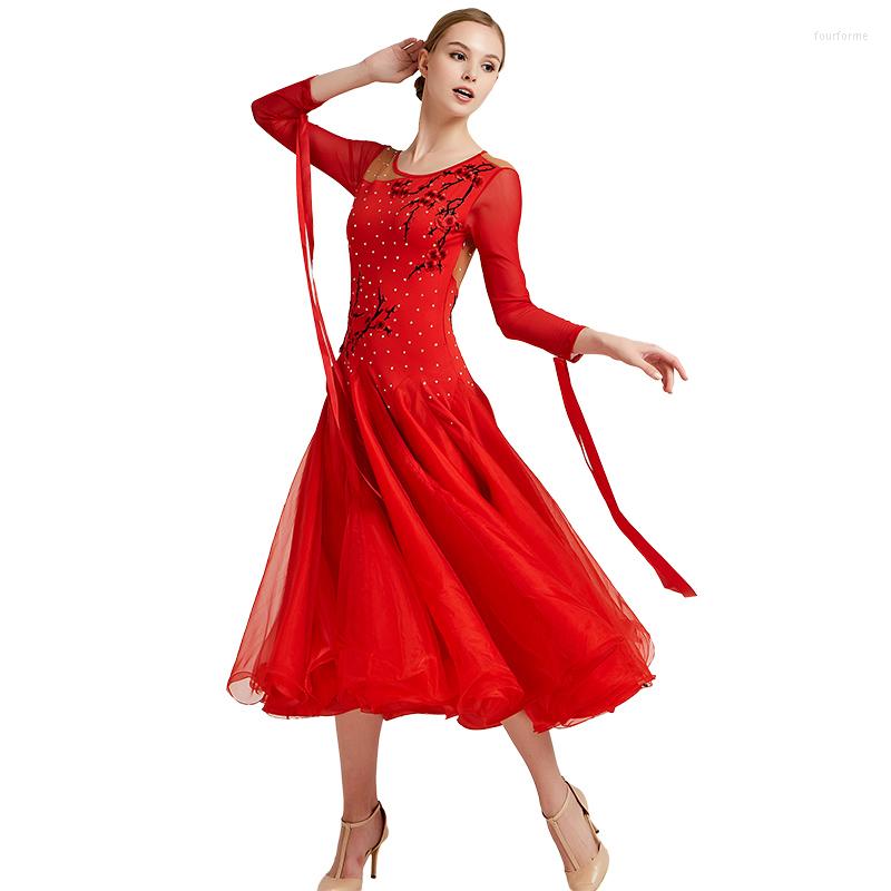 

Stage Wear Ballroom Dance Competition Dress Waltz Dresses Standard Women Y033, See chart
