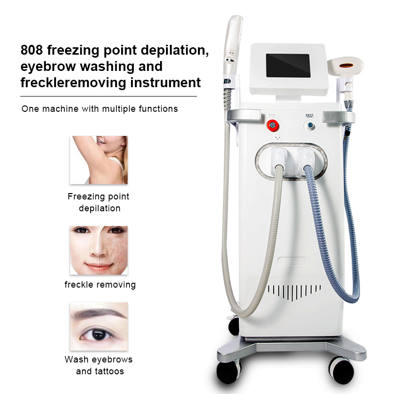 

2023 diode Laser 1064 755 808nm 2in1 Hair Removal Laser Nd Yag Lazer Laser Tattoo Removal Machine Painless Beauty Equipment