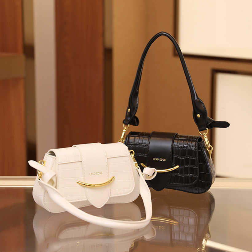 

Small Leather One-shoulder Crossbody Handbag Luxury Designer bags Purse Messenger Bag, Elegant black