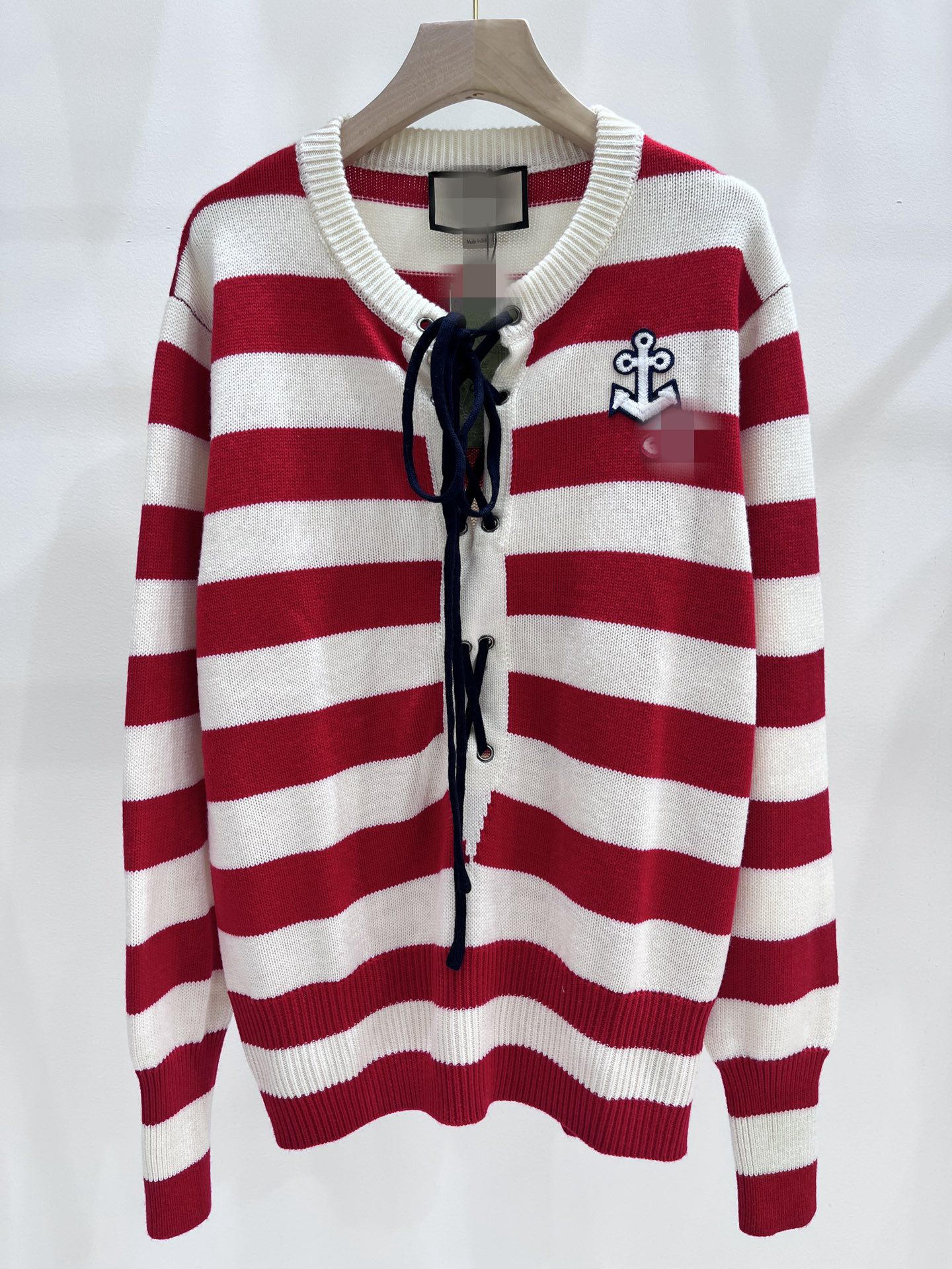 

2023 Red Striped Print Women' Pullover Brand Same Style Women' Sweaters DH45