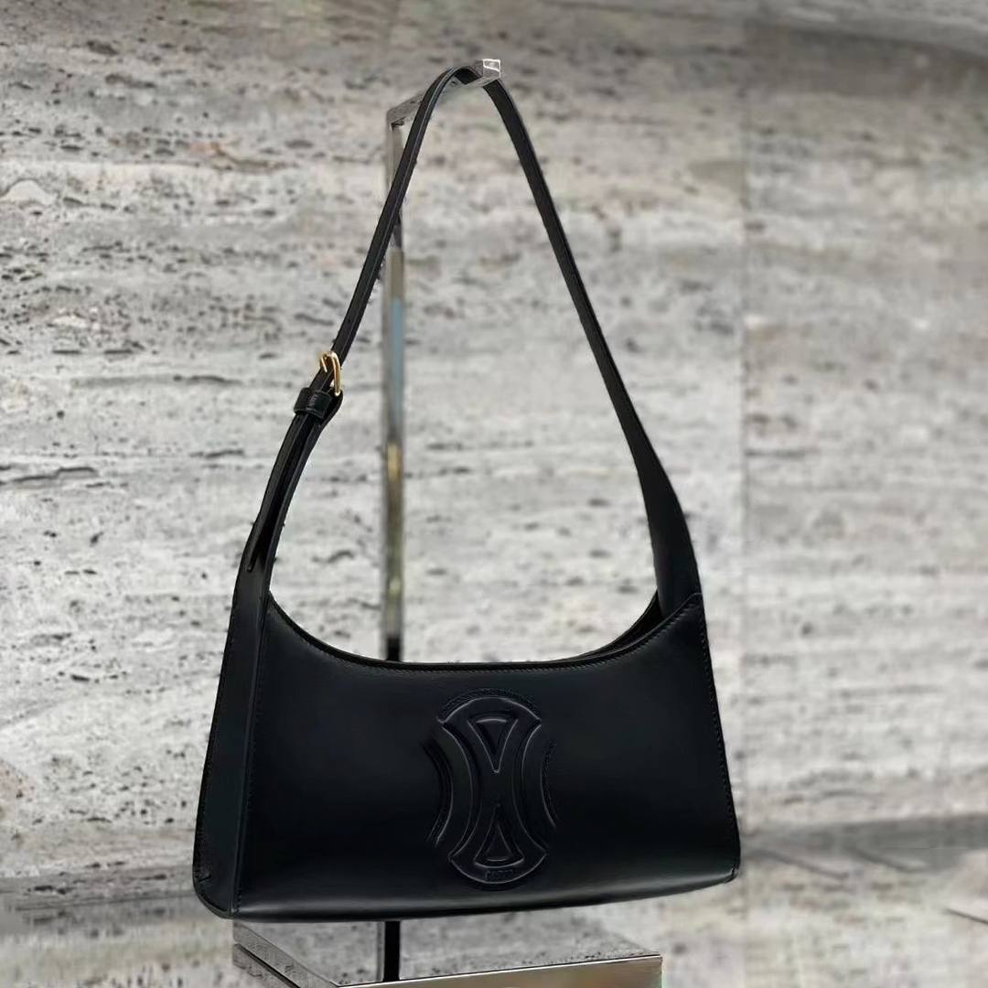 

fashion Genuine leather Bag cross body Underarm hobo original Women's men totes Shoulder Bags handbag embossing Luxury Designer famous purses card pockets wallets, Black