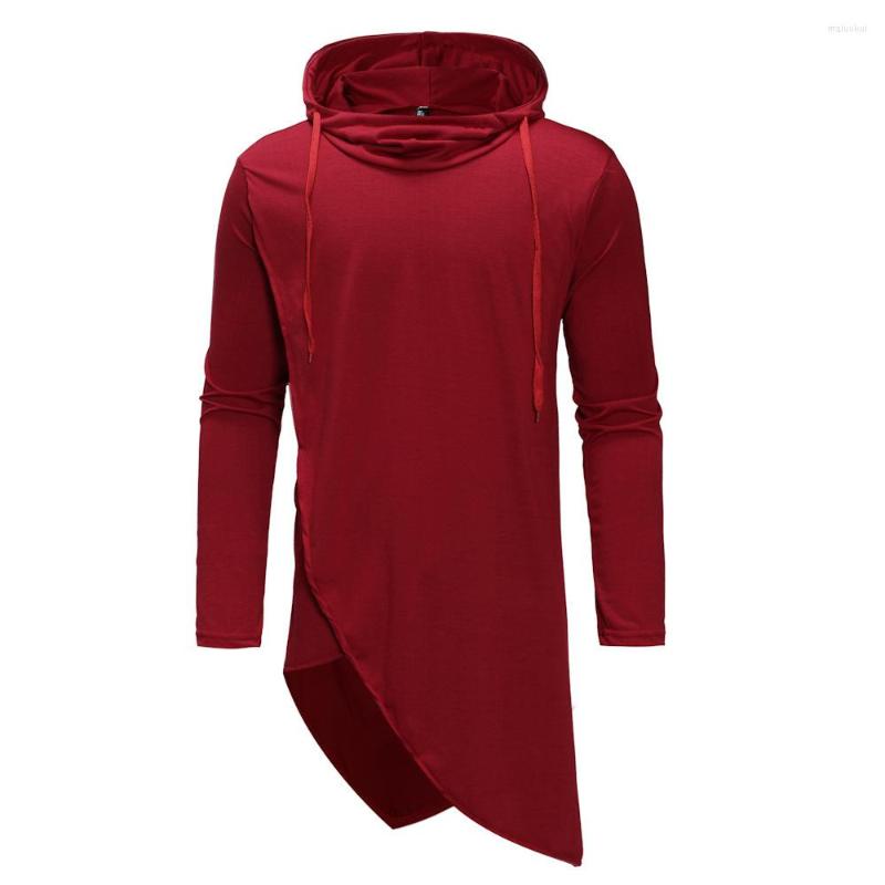 

Men's Hoodies Irregular Pullover Man Leisure Time European Code Even Midnight Male, Black