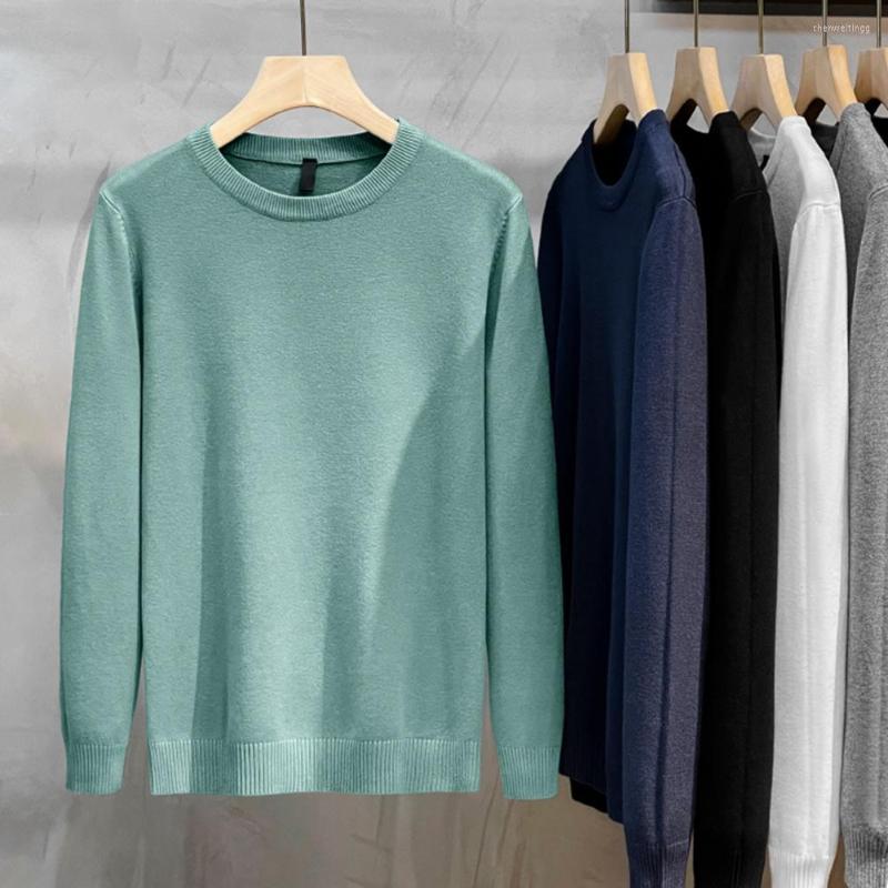 

Men's Sweaters Chic Sweater Solid Color Loose Simple Men Autumn Spring, Black