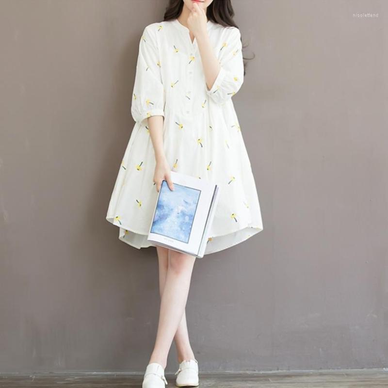 

Party Dresses Dress Women Rushed Time-limited None Ukraine Women' Autumn College Wind Cotton And Embroidered Female, White