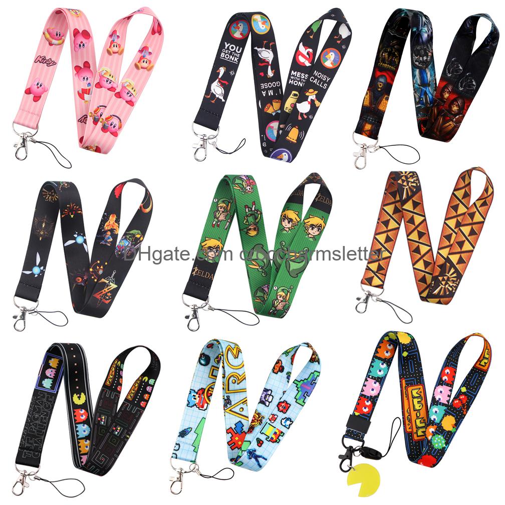 

Shoe Parts Accessories Lb2115 Cartoon Game Print Keychain Lanyard For Key Camera Whistle Id Badge Holder Cell Phone Neck Strap Hangi Smtvd