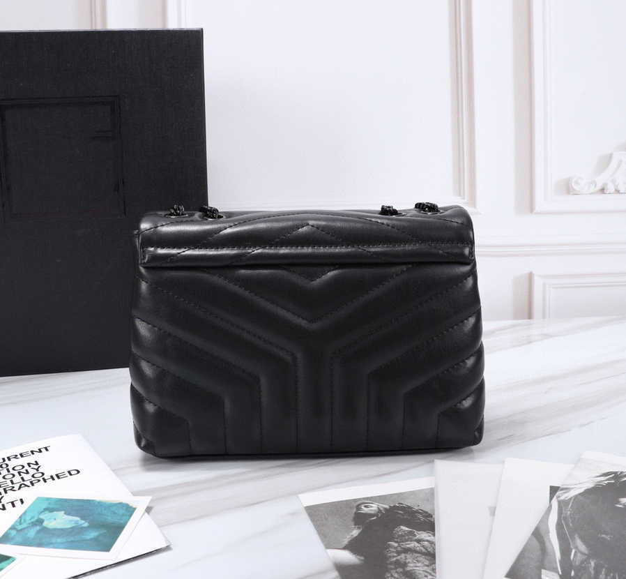 

Bag classic luxury women's trend single shoulder leather designer bag one-shoulder handbag purse, Black