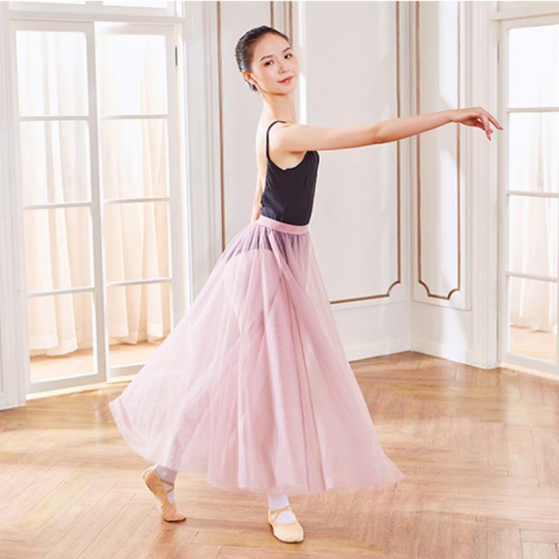 

Stage Wear Ballet Dancing Costume Fashion Sexy Women Dance Practice Clothing Performance Gauzy Long Skirt, Red 1