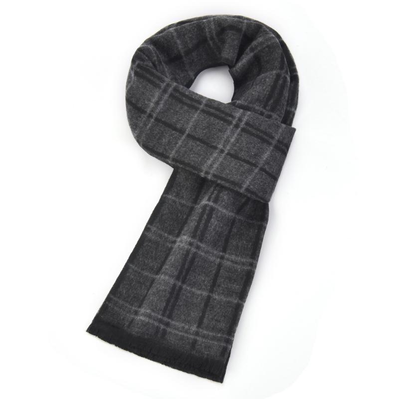 

Hats Scarves Gloves Sets & Winter Men's Scarf Jacquard Brushed Warmth Leisure Business Plaid Gift Bib