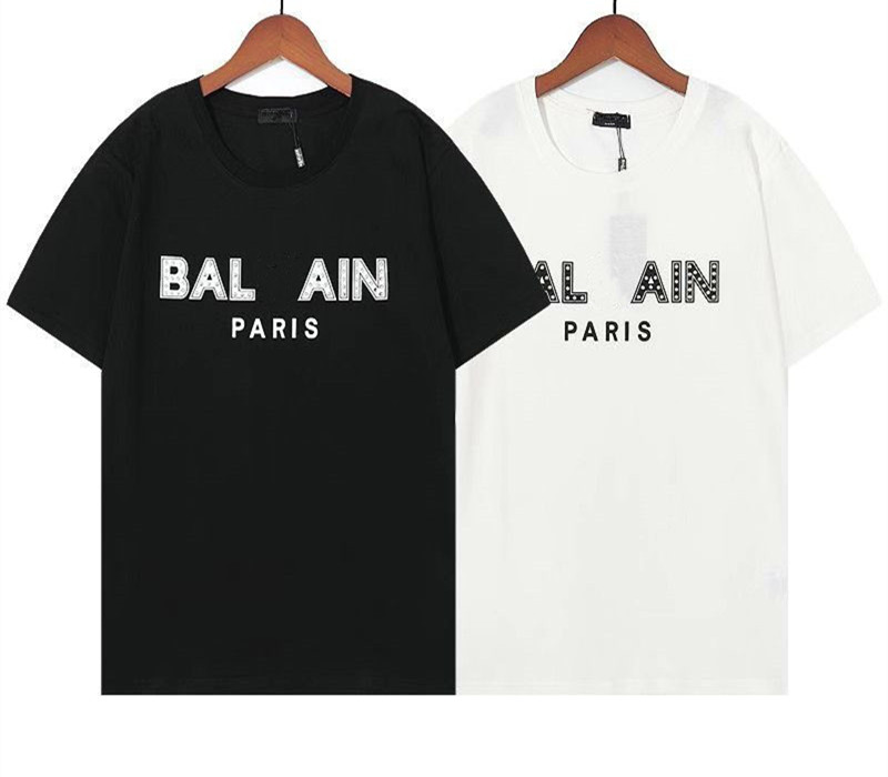 

Luxury brand designer Men's T-Shirts Black Red Letter printed shirts Short Men's and lovers Ba,France short sleeveFashion women's T-shirt Brand Designer Top Tees, B9