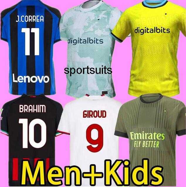 

Inter 22 23 LUKAKU soccer jerseys DZEKO LAUTARO 2022 2023 Milan 22 23 maillot IBRAHIMOVIC AC LAUTARO KOLAROV football shirt men kids kit, 22/23 home 3