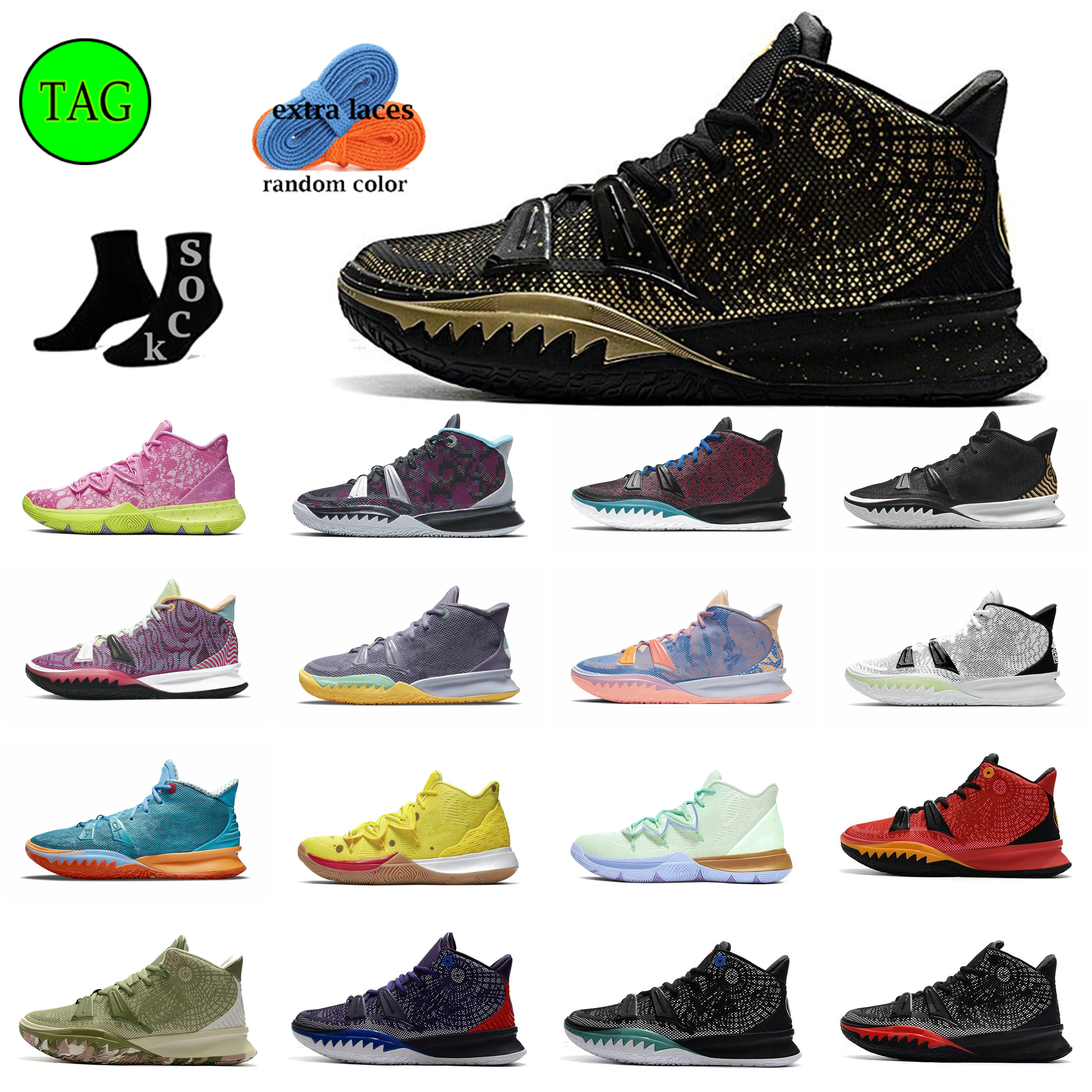 2023 Kyrie 7 Chaussures de basket-ball One World People Chip Copa Grind 5 Mens Kyries 7s Irving 5s Sponge Sandy Creator Hendrix Horus Rayguns Day