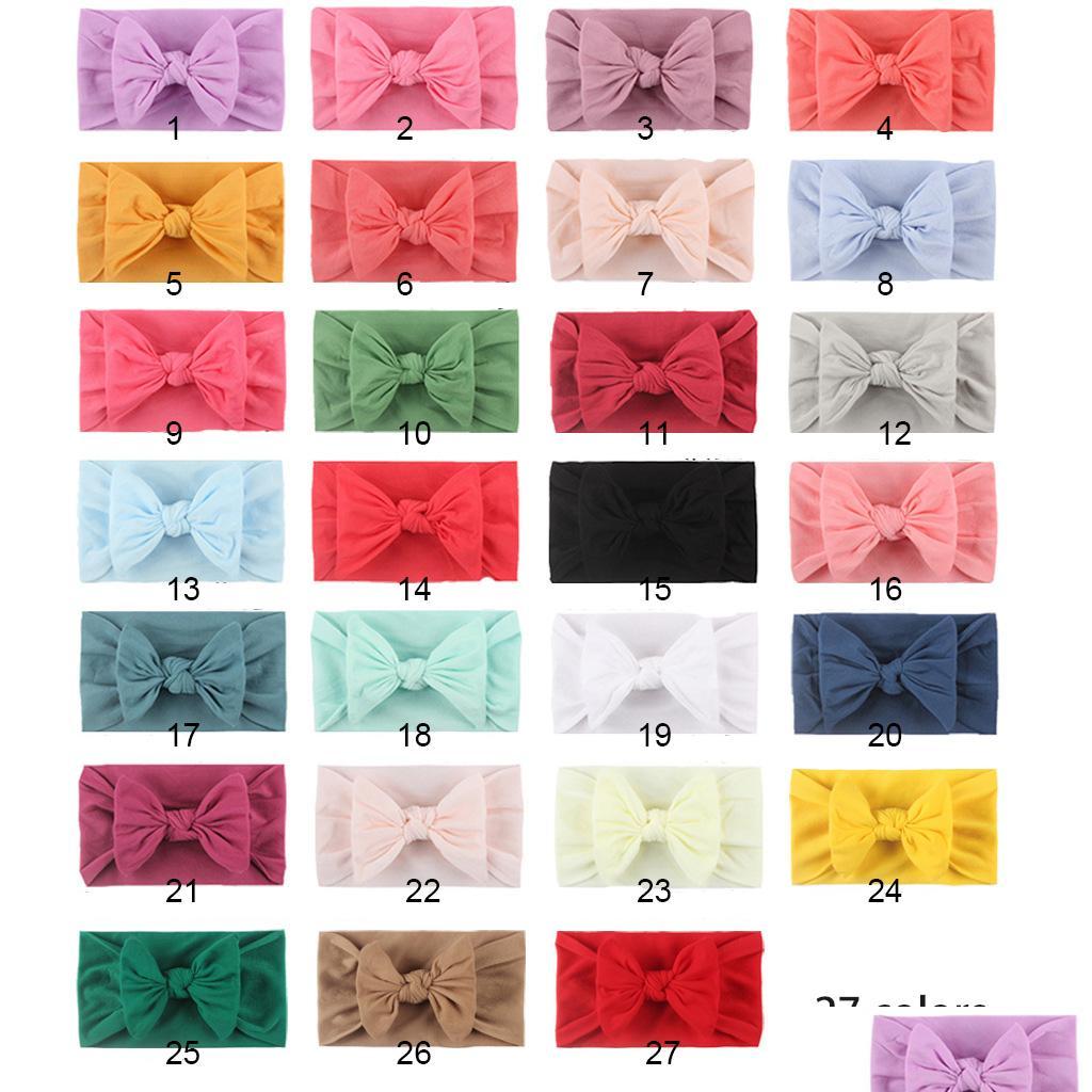 

Hair Accessories New Baby Hairband Girls Turban Kids Headbands Bow Knot Soft Fashion Headwraps Nylon Sea Drop Delivery Maternity Dhu94, Choose or randomly sended color
