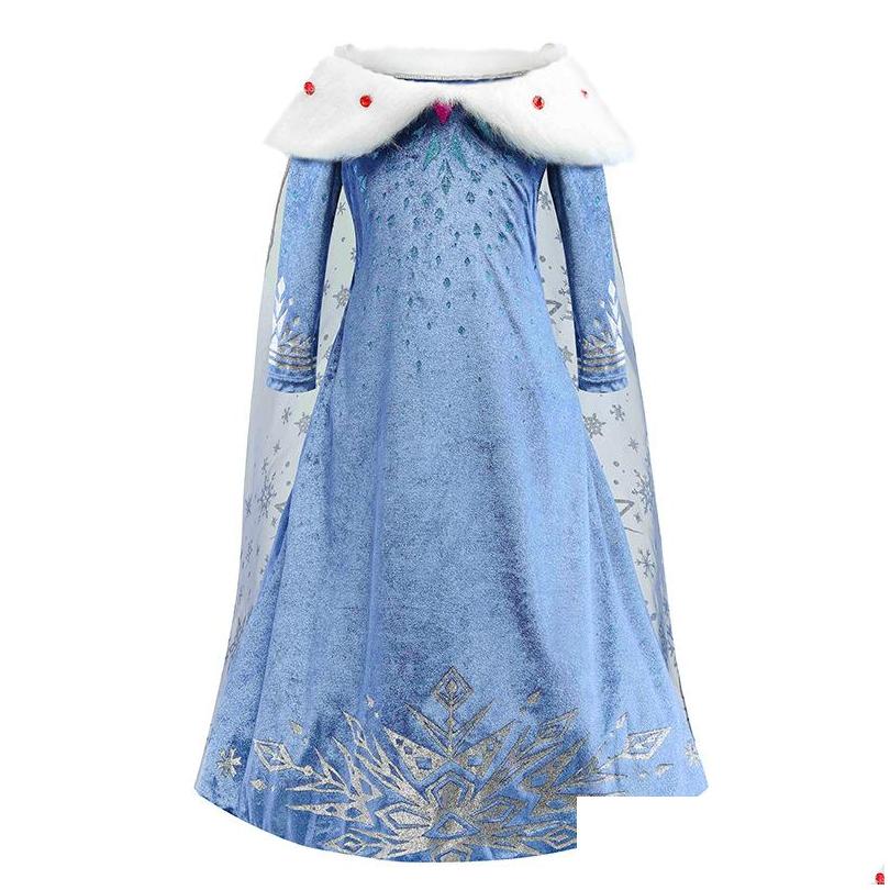 

Girl'S Dresses Girls New Dress Winter Long Sleeve Coat Button Decoration Princess Party Fl Performance Skirt 310T 04 Drop Delivery B Dhwrt