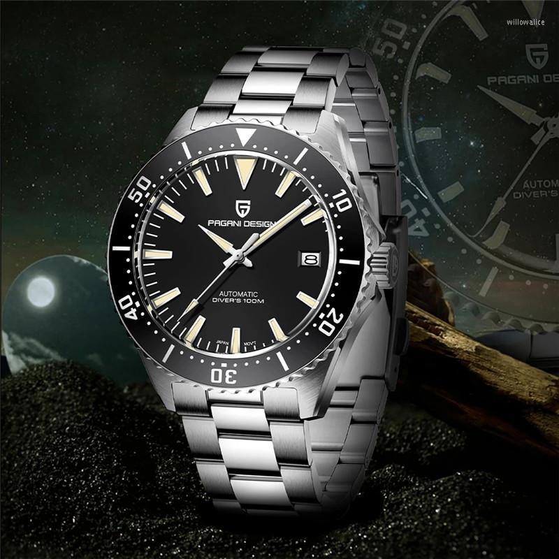 

Wristwatches DESIGN Style Stainless Steel Men Watch Fashion Sapphire Glass Automatic NH35A Mechanical 1672Wristwatches Will22, F1