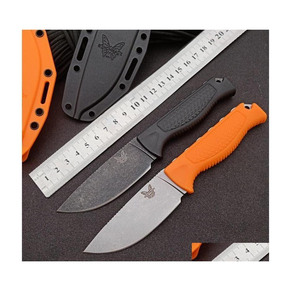 

Camping Hunting Knives Cam Benchmade Bm15006 15006 Hunt Steep Country Fixed Knife 3 54 S30V Blade Santoprene Handles Outdoor Pocket Dh07X