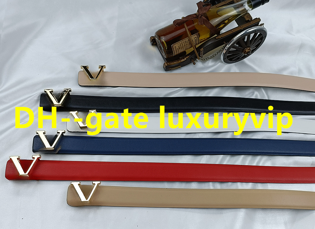 

Leather belt Luxury men's designer Fashion classic gold and silver buckle double-sided, six-color women's belts width 2.5cm Large gift box V06, Belt+box