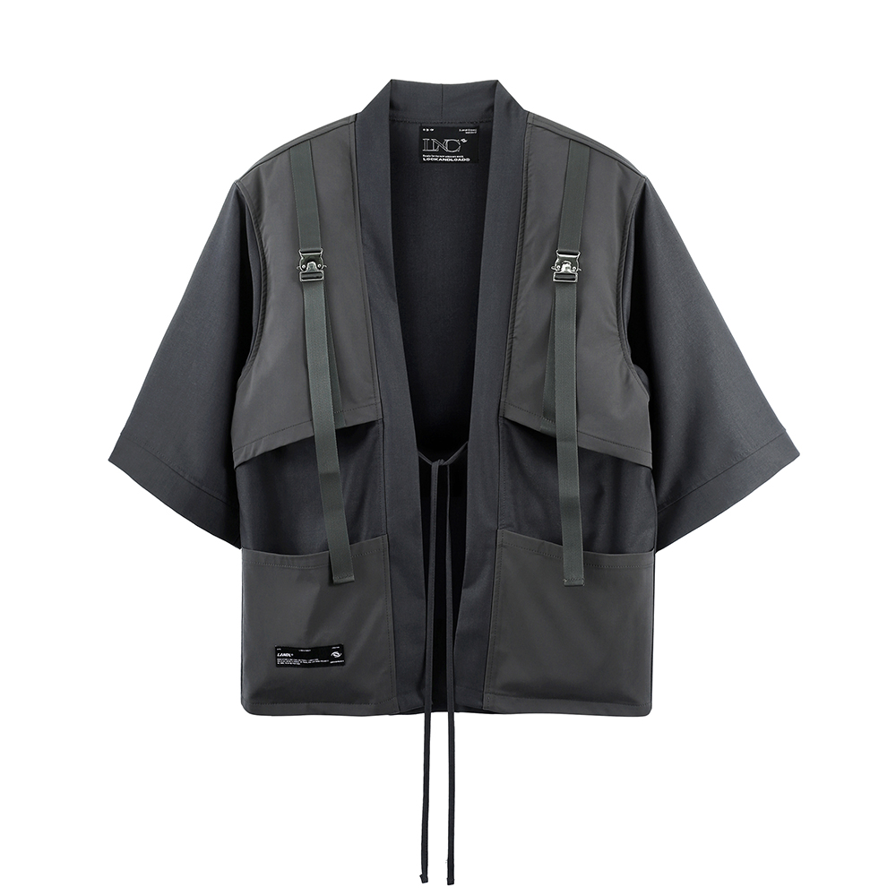 

Shirts Vintage Sashed Cardigan Men Summer Oversized Casual Windbreaker Shirt