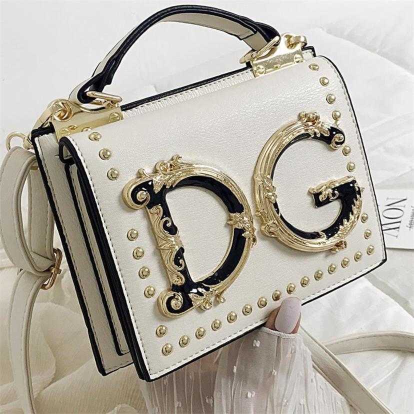 

High Quality Design Bags women's summer rivet small square single shoulder messenger bag 49%off Factory Handbag Purse for Women, Black