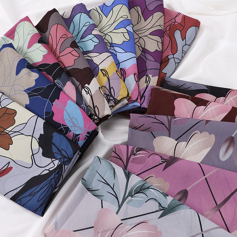 

Ethnic Clothing 10pcs/lot Malaysia Printed Pearl Chiffon Hijab Tudung Shawl Scarf Floral Shawls Headscarf Wraps For Women Foulard Bufanda