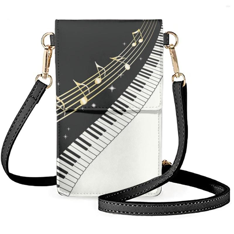 

Evening Bags FORUDESIGNS Piano Key Musical Notes Messenger Bag Elegant Beautiful Mobile Phone Ladies Decorative Shoulder Pouch PU, Hth6772d77
