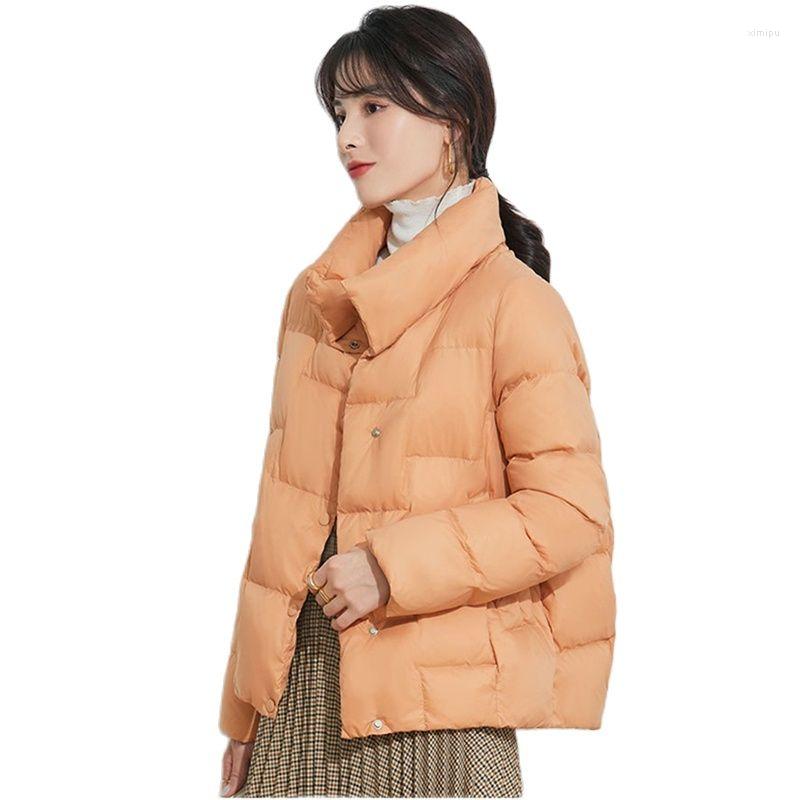 

Women' Trench Coats Down Jacket Women' Short Parka 2023 Autumn Winter Bread Small Loose Casual Warm Light Portable Cotton Clothes, Beige