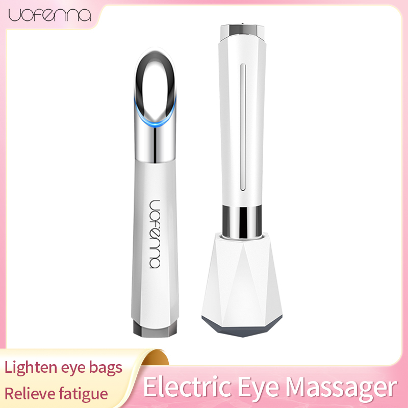 

Eye Massager Electric Vibration Heated Beauty Devices Blue Red Light Care Pen Dark Circle Puffiness Removal Wrinkle 230217
