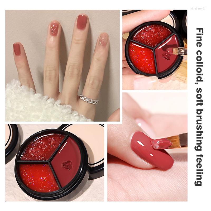 

Nail Gel Solid Cream Polish Three-colors Painting UV For Manicure DIY Design, 013