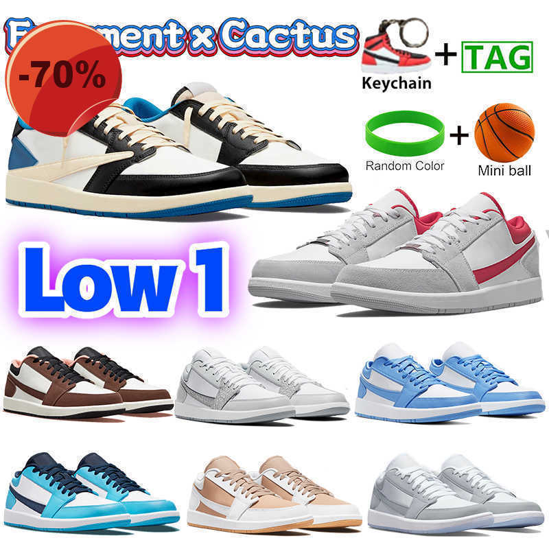 

Sandals 1 Fashion 1s Low Basketball Shoes Fragment x Cactus Mocha Starfish UNC Men Women Sneakers University Blue SE Light Smoke Grey Gym Red White, #11- sesame