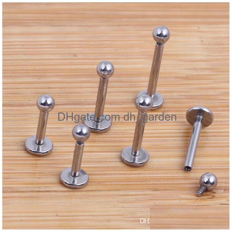 

Labret Lip Piercing Jewelry Set Of 60 Tragus Helix Top Ear Labret Bars Studs 1.2Mm 2.5Mmball 6/8/10Mm Body Drop Delivery Dhgarden Dhljc