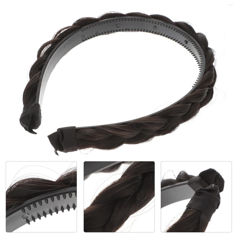 

Bandanas Headband Hair Braid Braided Womenhairband Synthetic Headbands Braids Fishtail Band Hairpiece Plaited Headdress Girls Withteeth