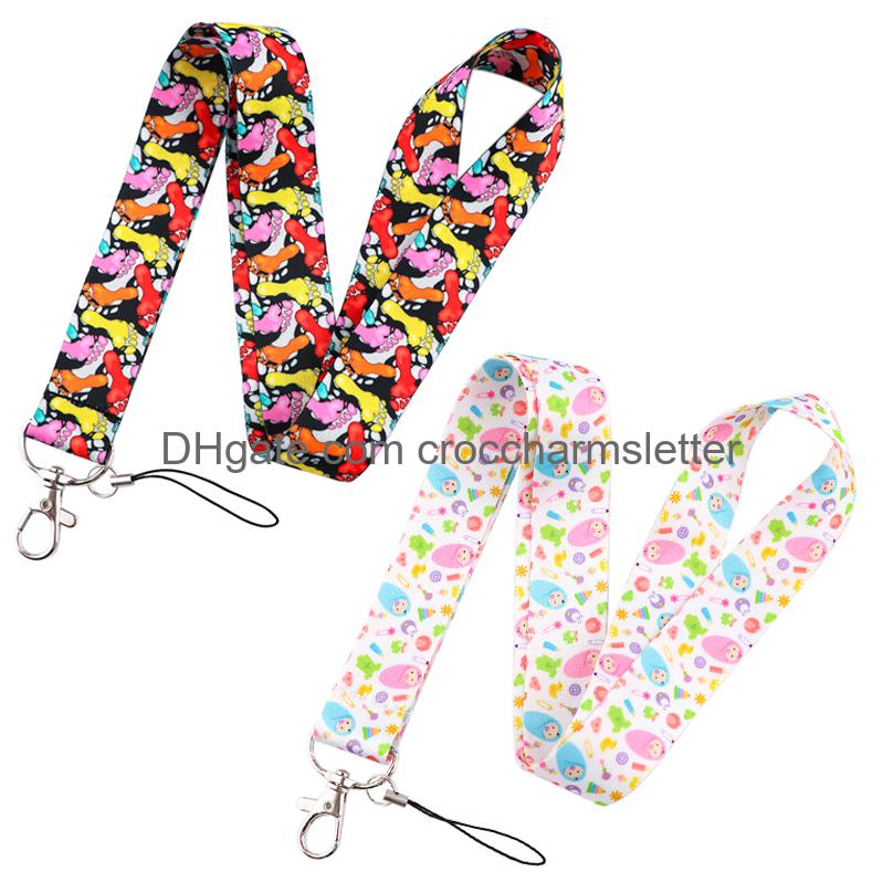 

Shoe Parts Accessories Lx747 Baby Footprints Keychains Accessory Mobile Phone Usb Id Badge Holder Keys Strap Tag Neck Lanyard For Gi Smtyd