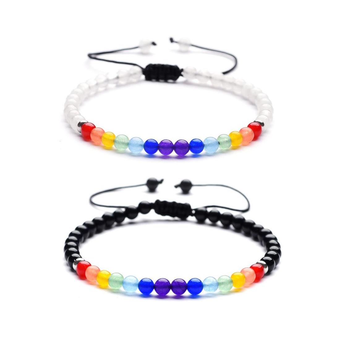 

Charm Bracelets 4Mm Thin Natural Crystal Stone Yoga 7 Chakras Healing Nce Reiki Prayer Stones Bracelet For Women Drop Delivery Jewelr Dhczr